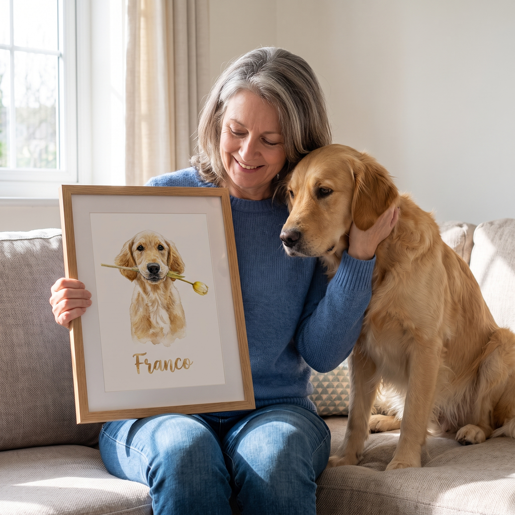 Custom Watercolor Pet Portrait