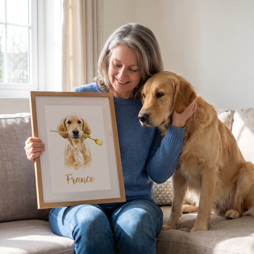 Custom Watercolor Pet Portrait